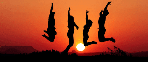 Why Failure is the only way forward people jumping sunset